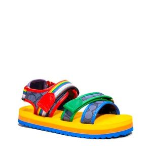 COACH Sandal in Signature Jacquard and Rainbow